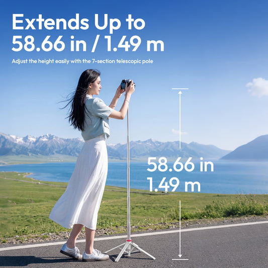 Ulanzi MT-44 M magnetische selfiestick statief met remote - Wit - Grote statieven