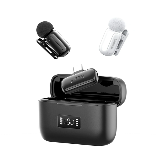 Ulanzi A200 Mini Mic draadloze microfoon USB-C - Zwart/Wit - Draadloze microfoons