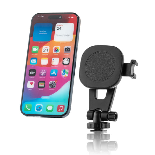 MOJOGEAR Magnetische telefoonhouder voor statief met cold shoe-mount - Kantelbaar - Telefoonhouders