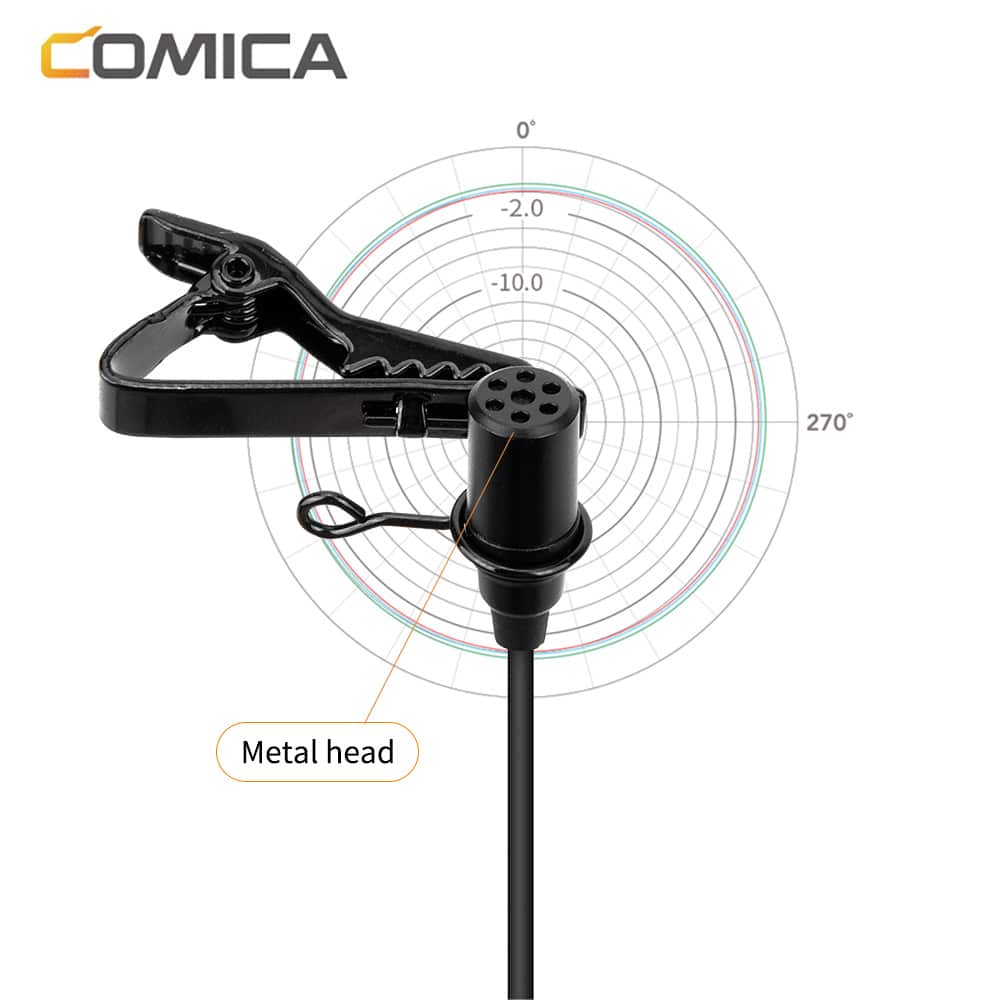 Comica CVM-V01SP (MI) speldmicrofoon met Lightning-aansluiting voor iPhone en iPad - Speldmicrofoons