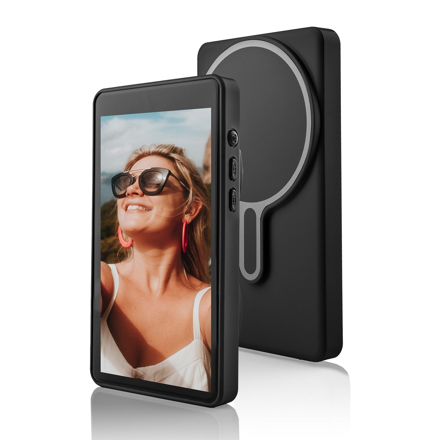 MOJOGEAR VS3 Selfie Vlog Monitor draadloos + bedraad - Zwart