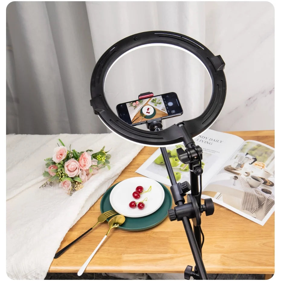 VIJIM K15 RGB Ring lamp with 170cm tripod, arm and remote