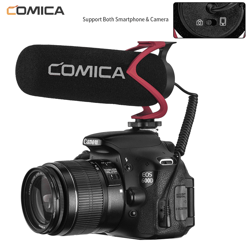 Comica CVM-V30 LITE richtmicrofoon voor camera en smartphone