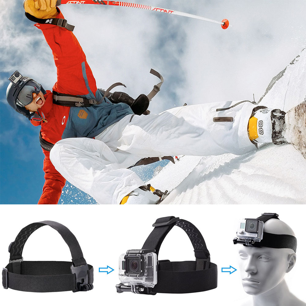 MOJOGEAR A03 Hoofd-, Borst- & Polsband Kit - voor GoPro & smartphone - GoPro Mounts