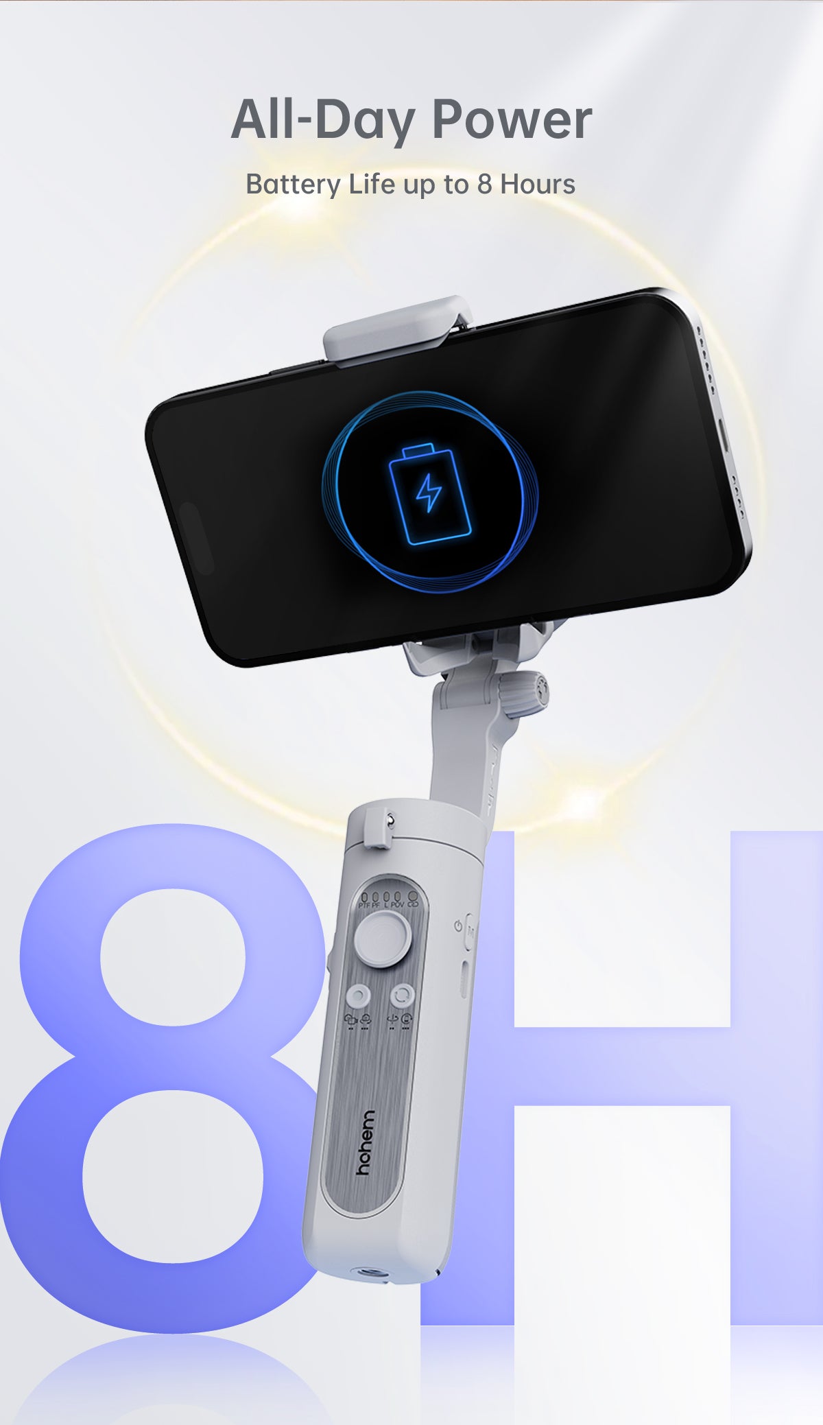 Hohem iSteady XE Kit - lichtgewicht smartphone gimbal met lampje