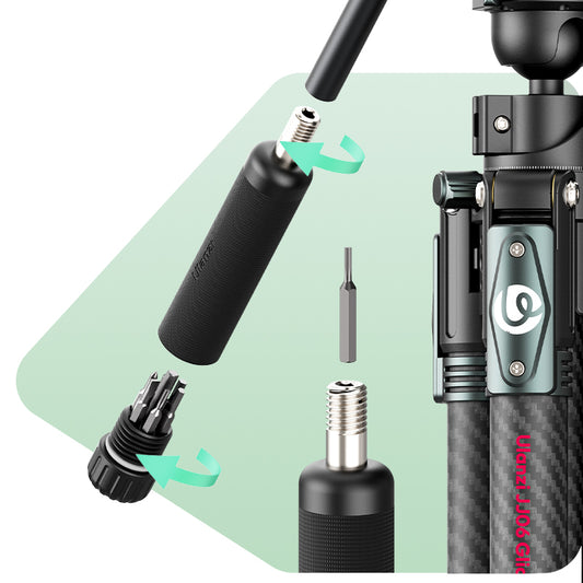 Ulanzi GlideGo JJ06 Video Tripod met kantelbare arm - Carbon - Grote statieven