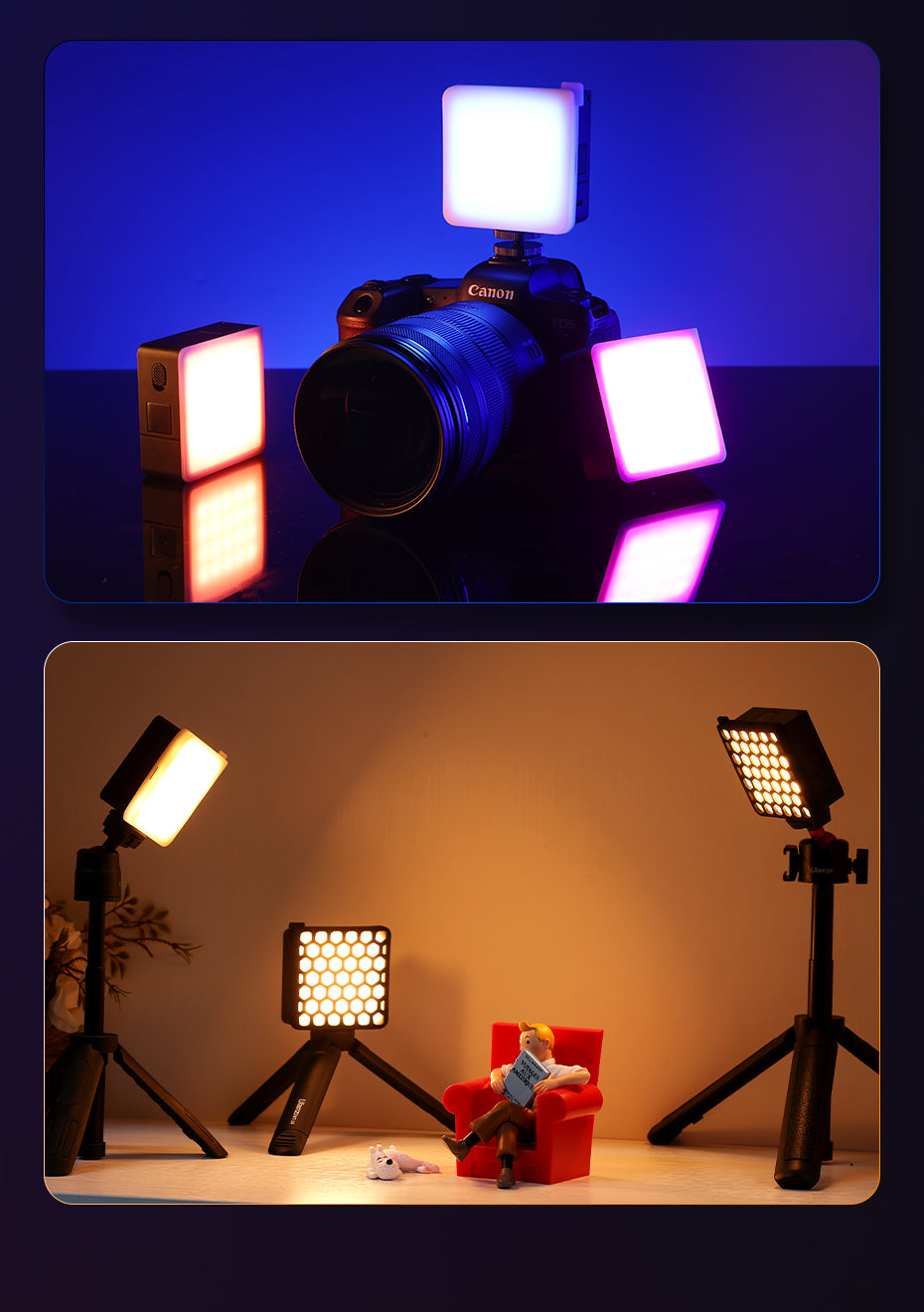 Ulanzi VL49 Pro Mini RGB videolamp - Cameralampen