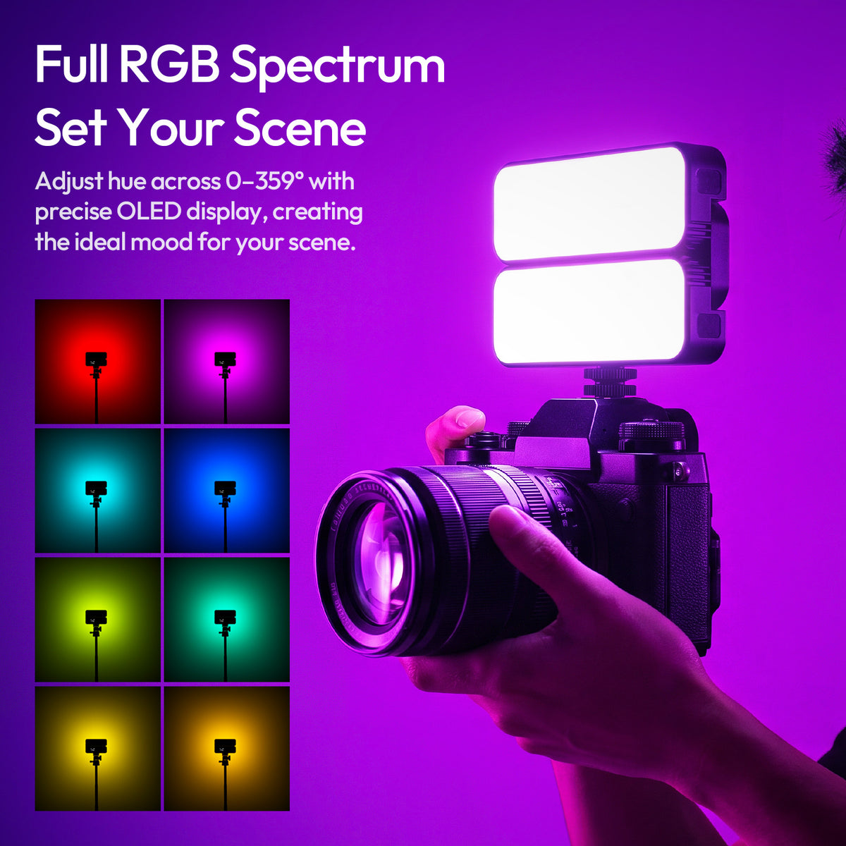 Ulanzi FOLD8 foldable pocket tube light RGB