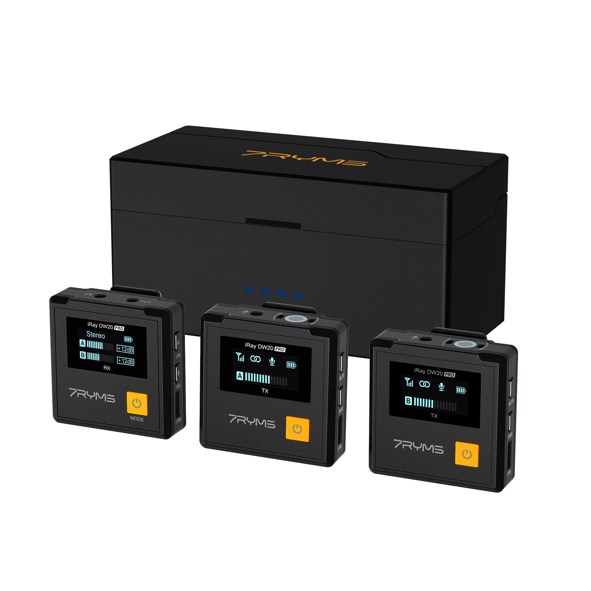7RYMS iRay DW20 PRO 2.4G Dual-channel Wireless Microphone