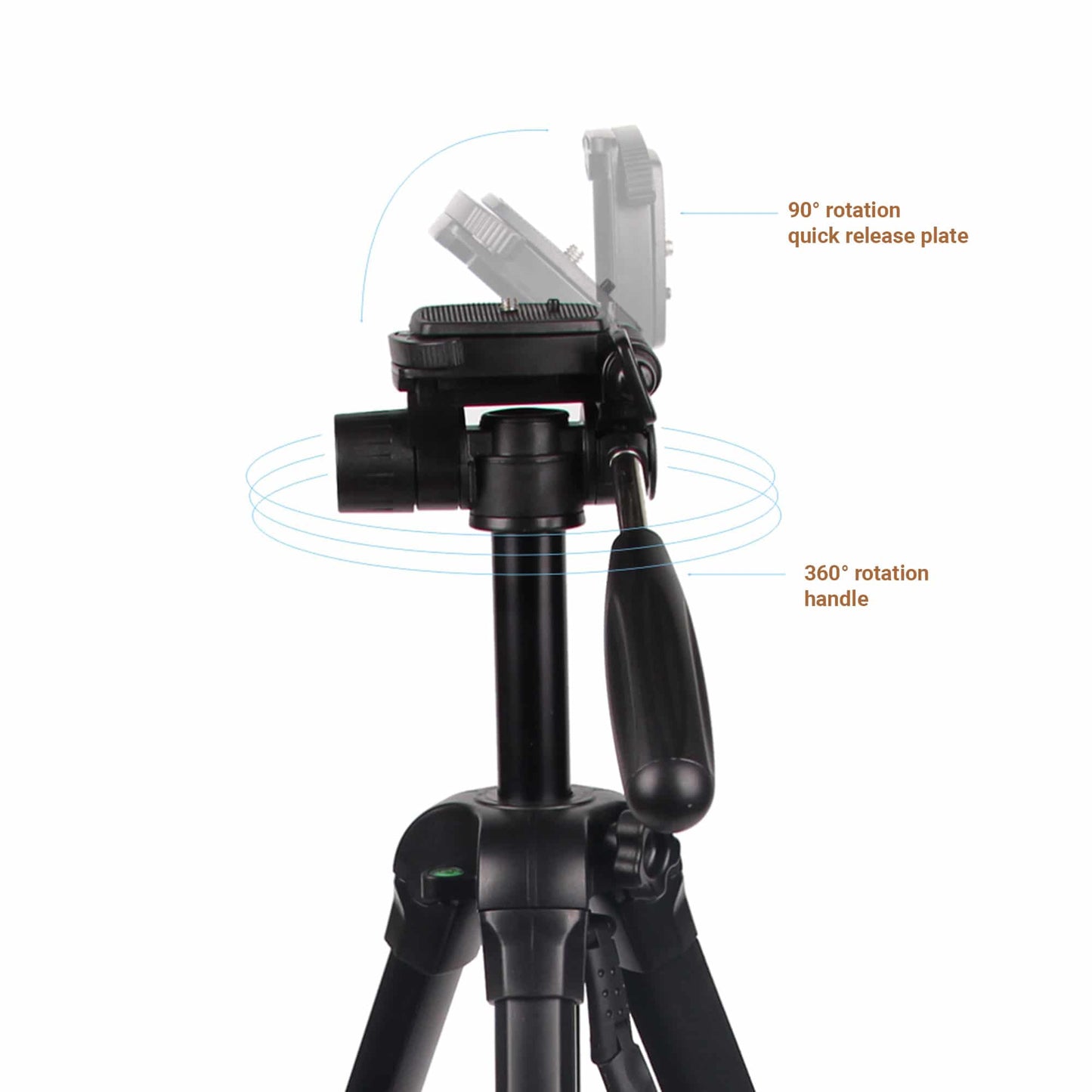 MOJOGEAR 177cm 2-in-1 camera en telefoon statief: driepoot & monopod - Grote statieven