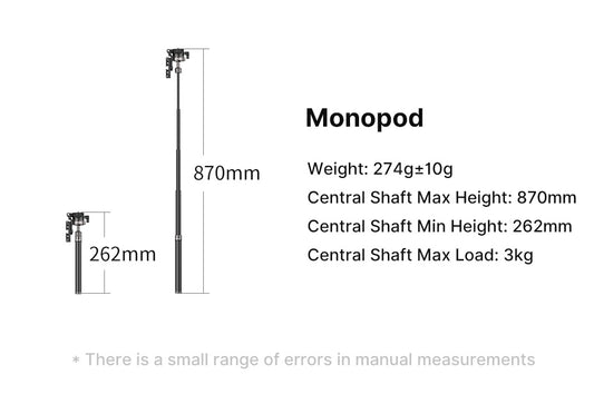 Ulanzi MT-63 lichtgewicht reisstatief 145cm met tel.houder - Statieven en toebehoren