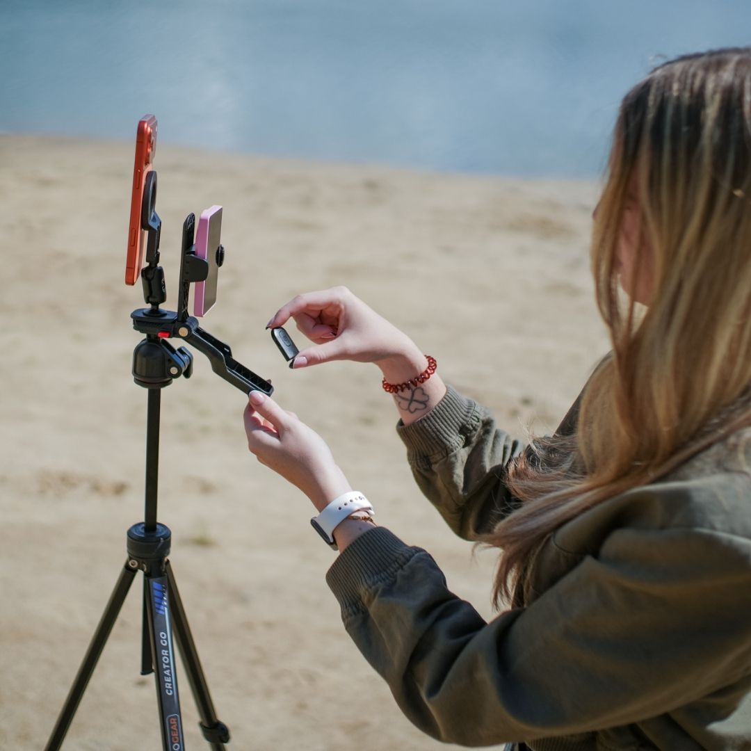 MOJOGEAR Creator GO KIT - Lichtgewicht reisstatief met Video Head & MagSafe mount 153 cm - Statieven en toebehoren