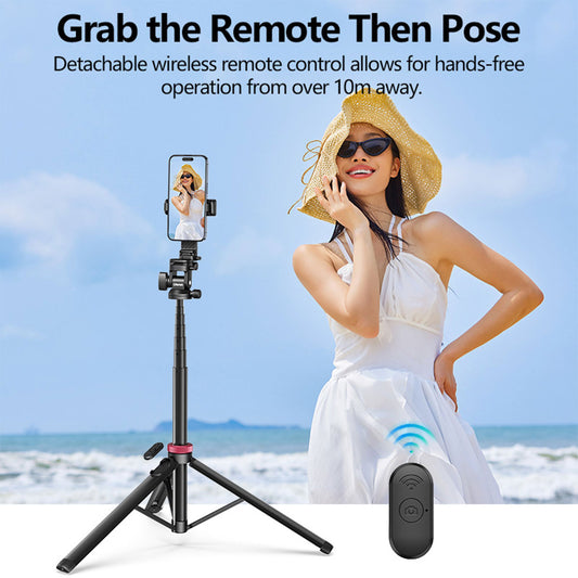 Ulanzi MT-78 Multi-functioneel statief voor smartphone en camera - 185cm - Vaste statieven