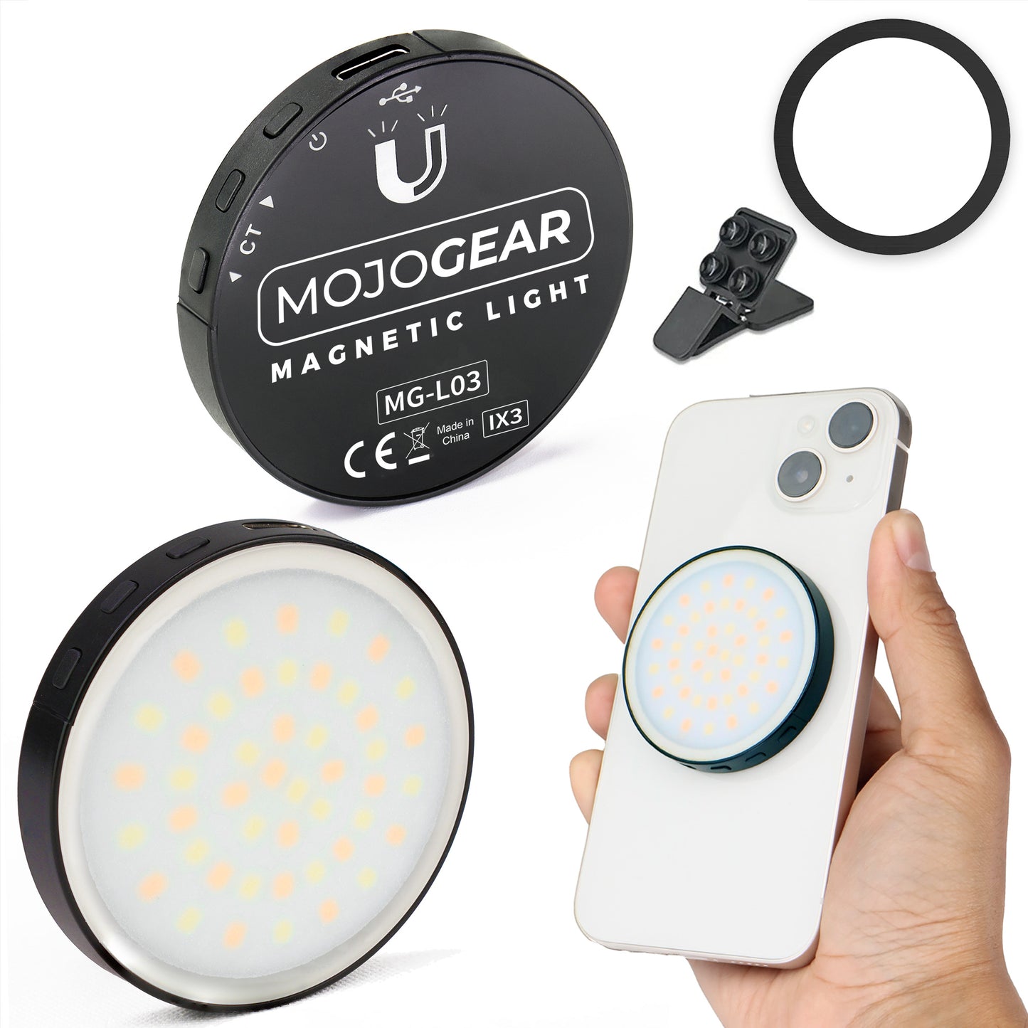 MOJOGEAR Magnetic Mini Video Light for MagSafe - Main Image