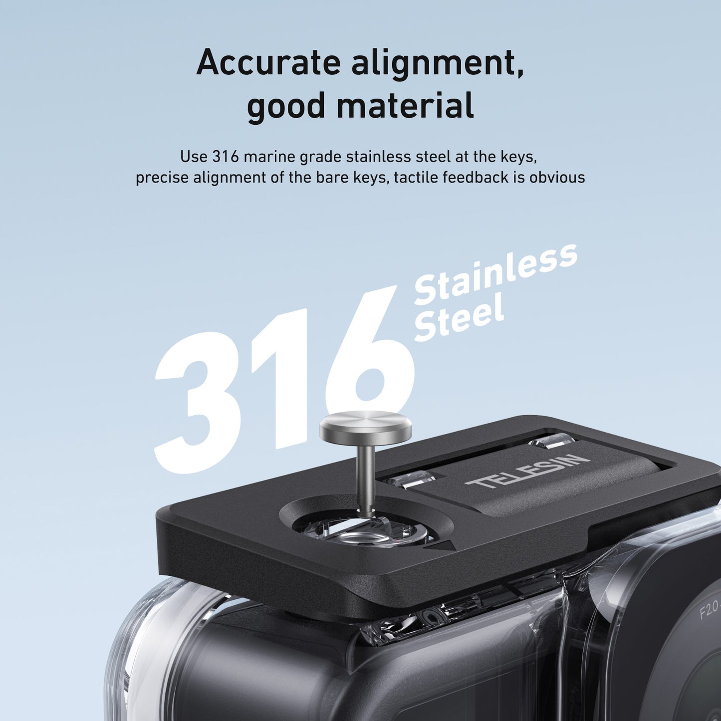 Telesin Waterproof Case voor DJI Osmo Action 6