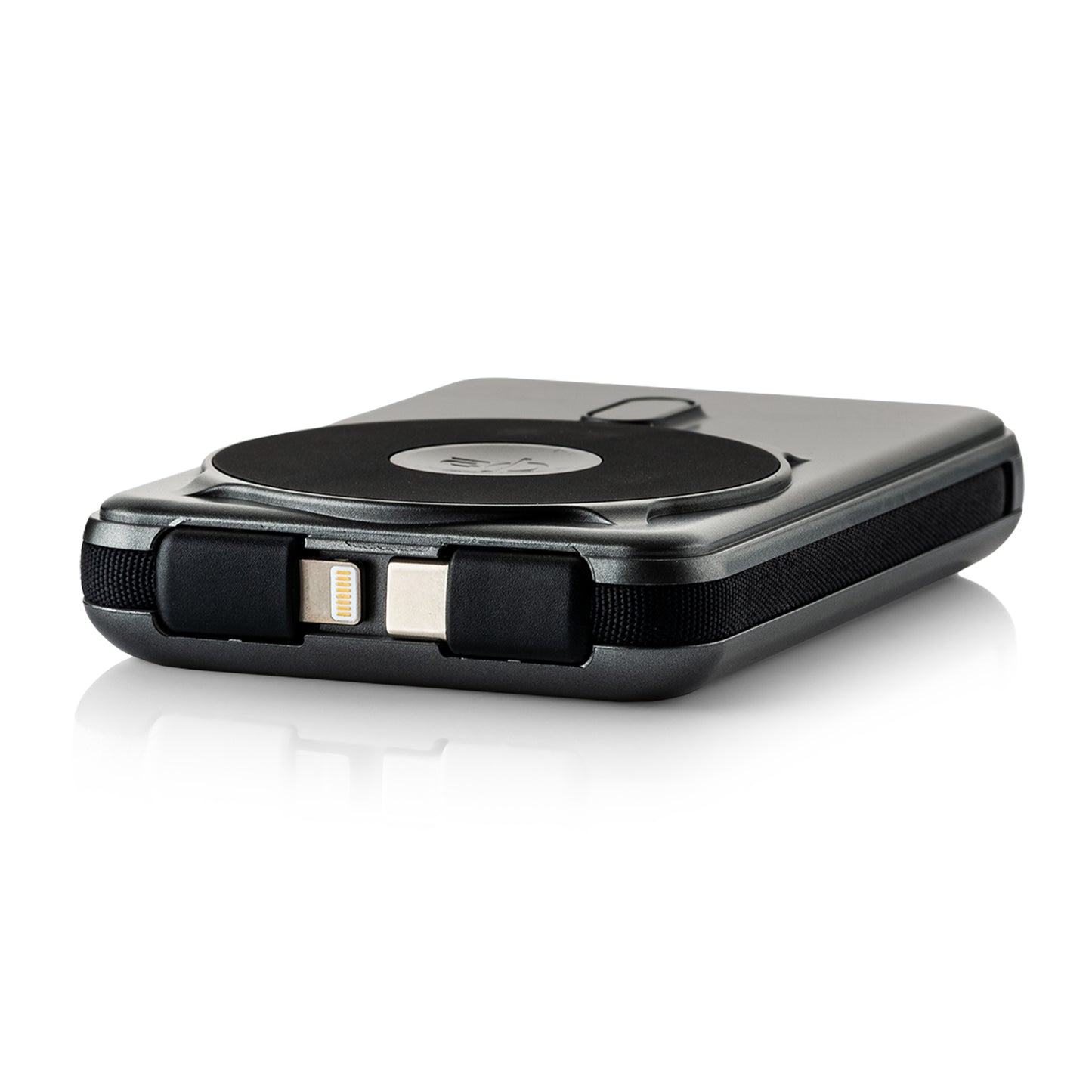 MOJOGEAR NovaMag All-in-1 Powerbank 10,000 mAh – Wireless Qi2 & Built-in Cables – Gray