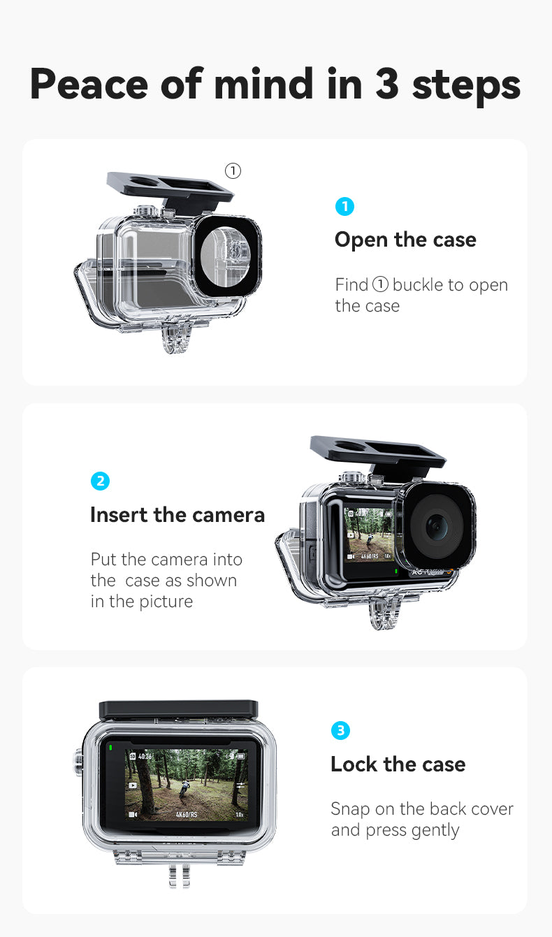Telesin waterdichte case voor DJI Osmo Action 3/4/5