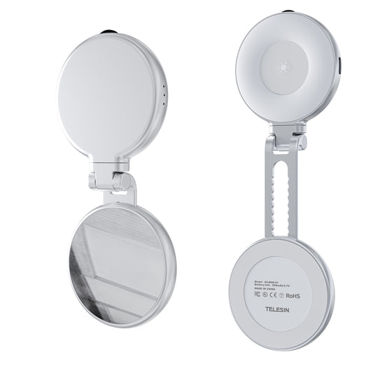 Telesin C03 MagSafe Selfie Light met spiegel – Zilver - Videoverlichting