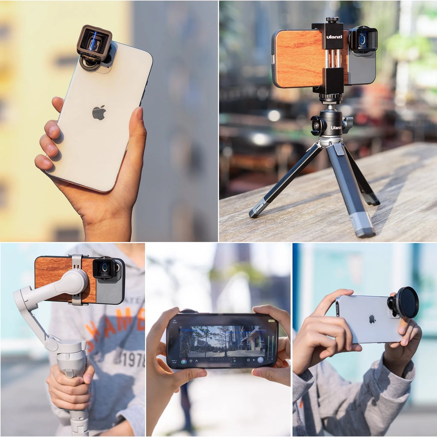 Ulanzi Anamorphic lens 1.55 XT voor alle smartphones