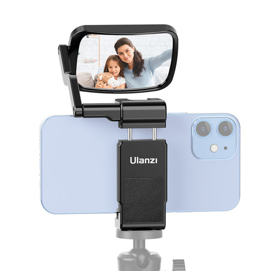 Ulanzi ST-30 Phone holder for tripod with selfie/vlog mirror