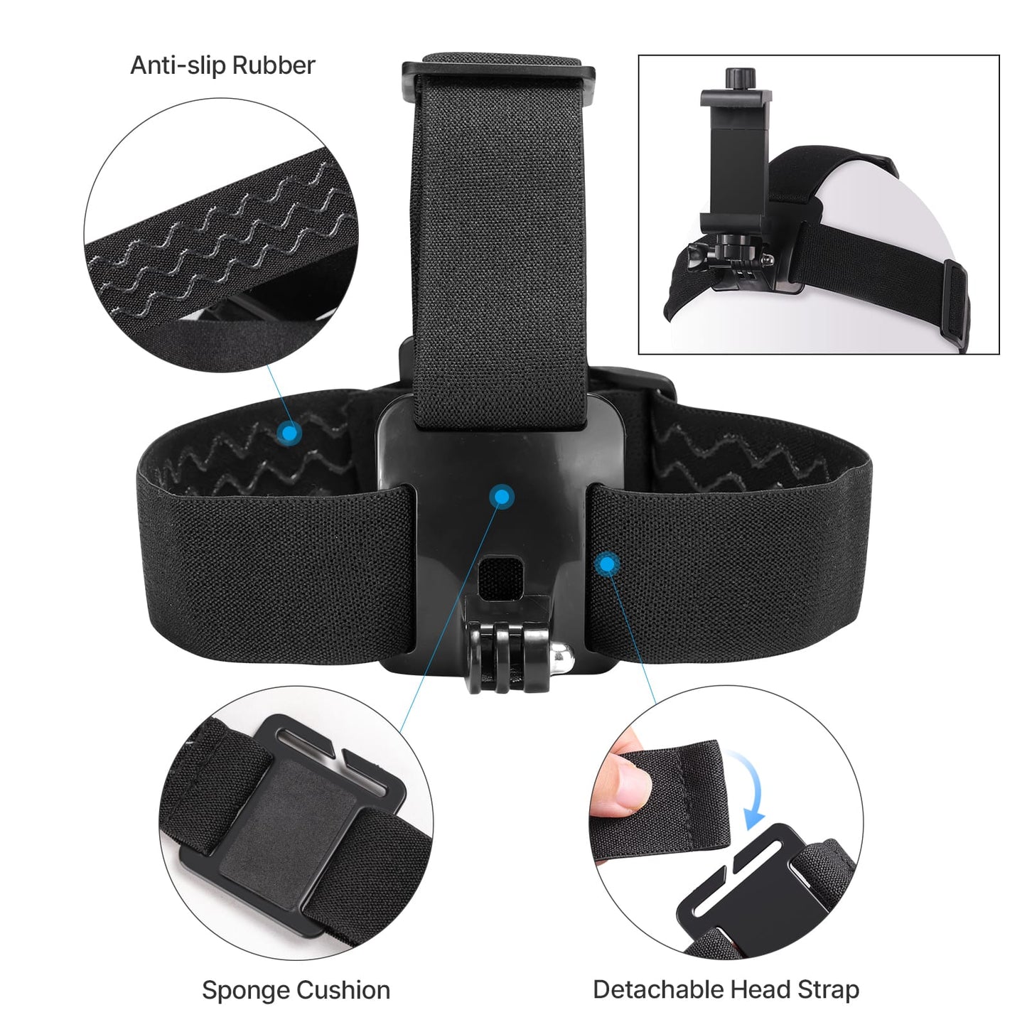 Ulanzi Head Strap and Chest Strap Kit for GoPro/smartphone