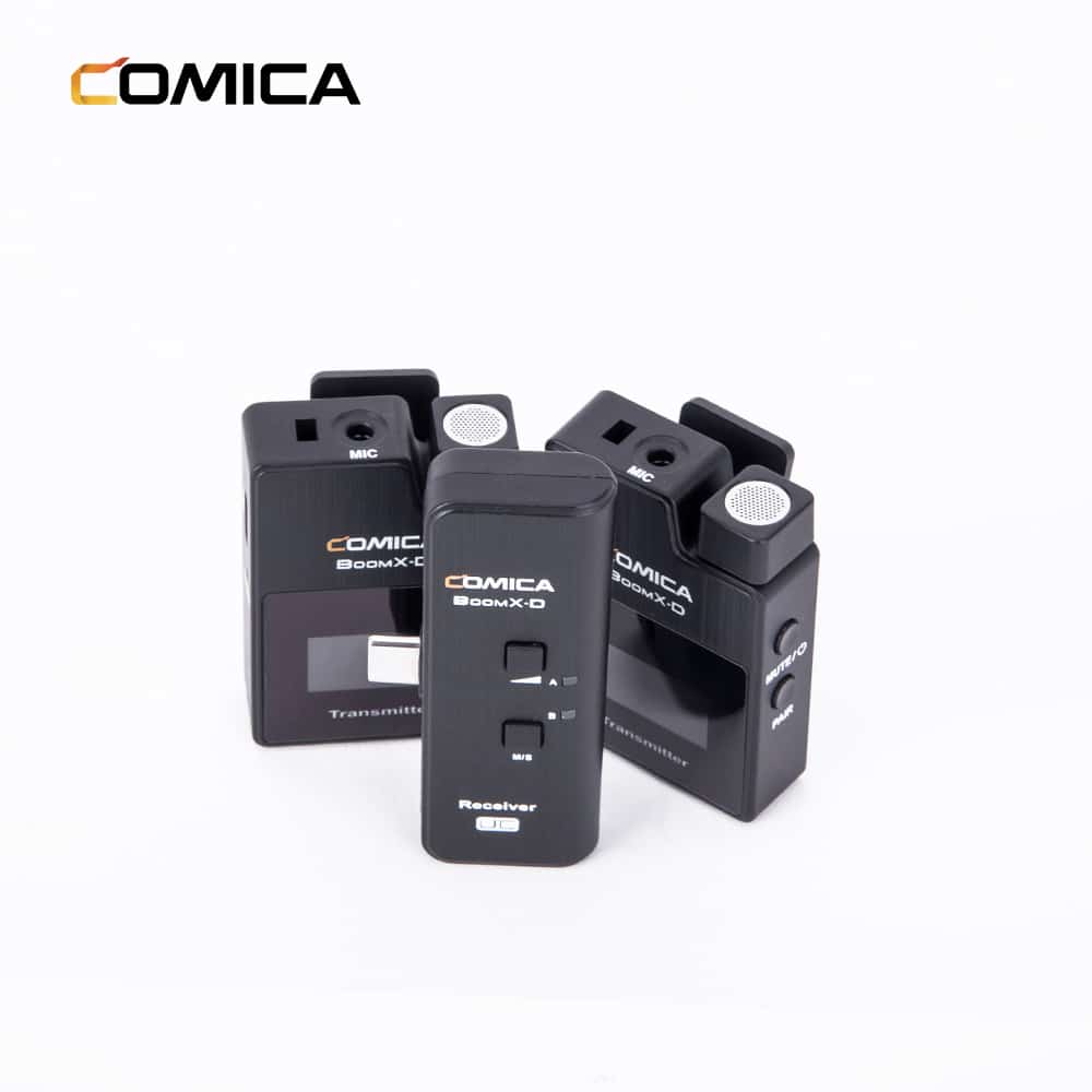 Comica BoomX-D UC2 draadloze microfoon-set met 2 zenders en USB-C-ontvanger - Draadloze microfoons