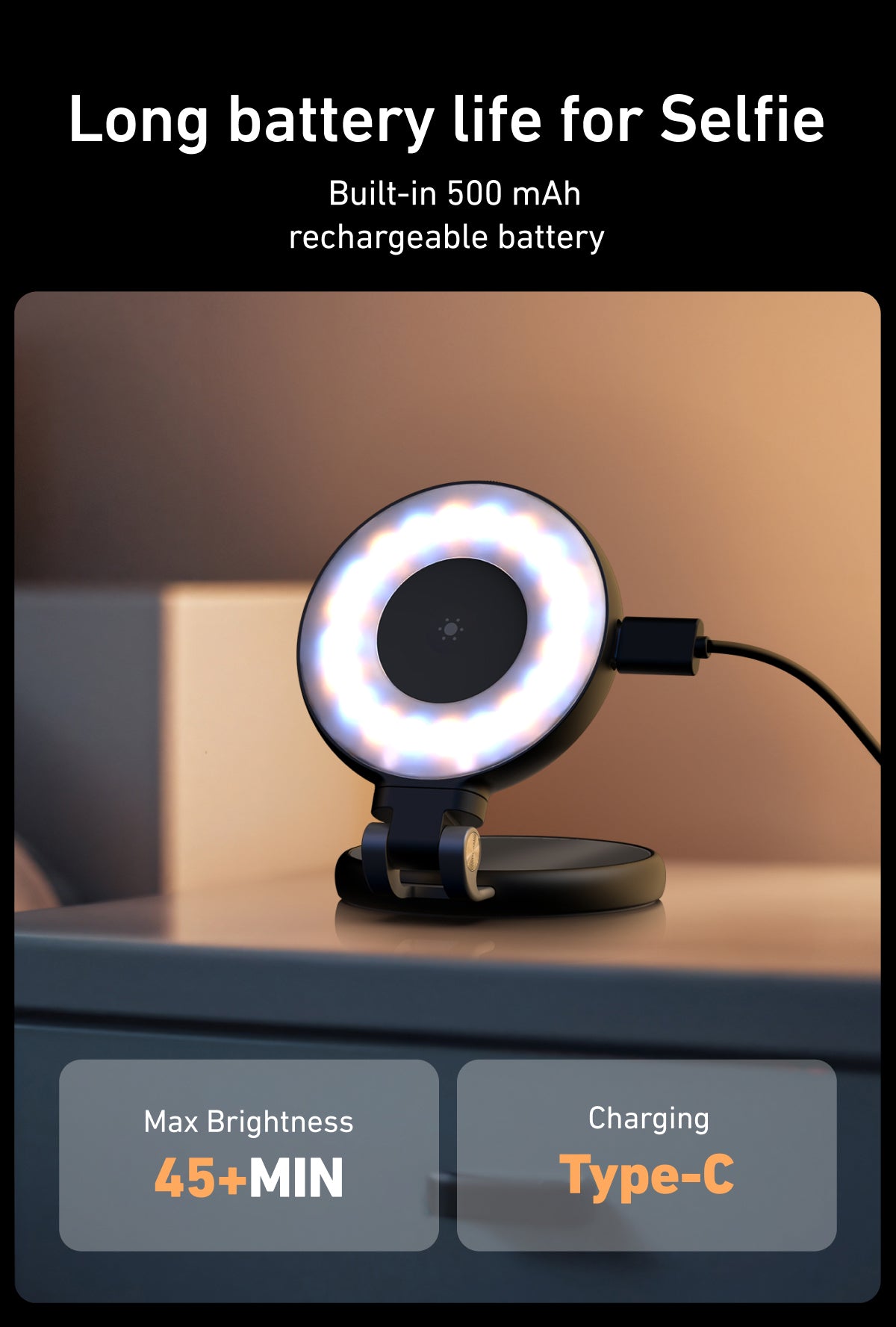 Telesin CO3 Selfie Light MagSafe - Zwart - Videoverlichting