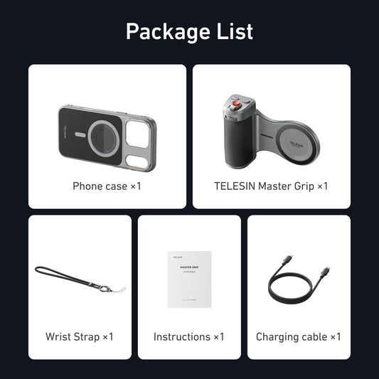 Telesin Master Grip voor iPhone 17 Pro - Standard Kit - Handgrips