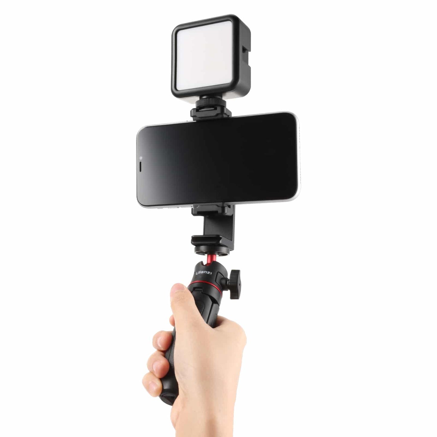 Ulanzi ST-22 360º rotatable and tiltable phone holder for tripod - with 2 Cold Shoe Mounts