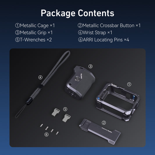 Telesin StreetGrip Kit voor GoPro 9/10/11/12/13 met cage - GoPro Cases & behuizingen