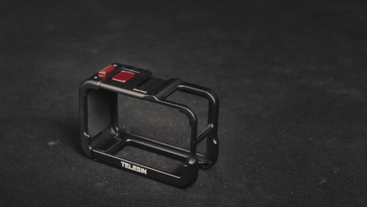 Telesin Street Photography Grip + Cage voor DJI Osmo Action 3/4/5