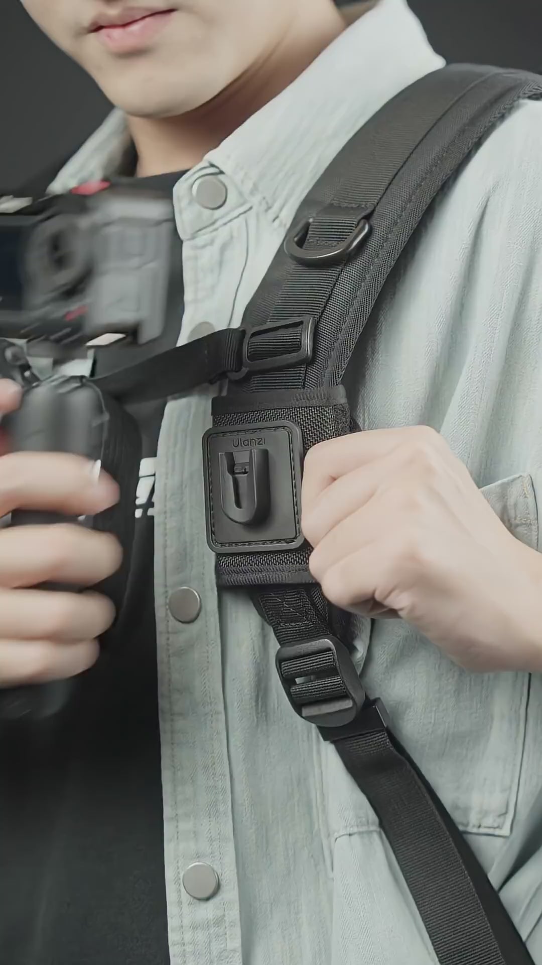 Ulanzi MT88 ClipMate Selfie Stick Tripod with Backpack Mount