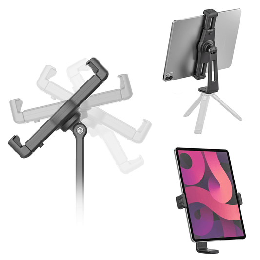 Ulanzi ST-20 360º Rotatable Tablet Holder for Tripod - with 2 Cold Shoe Mounts