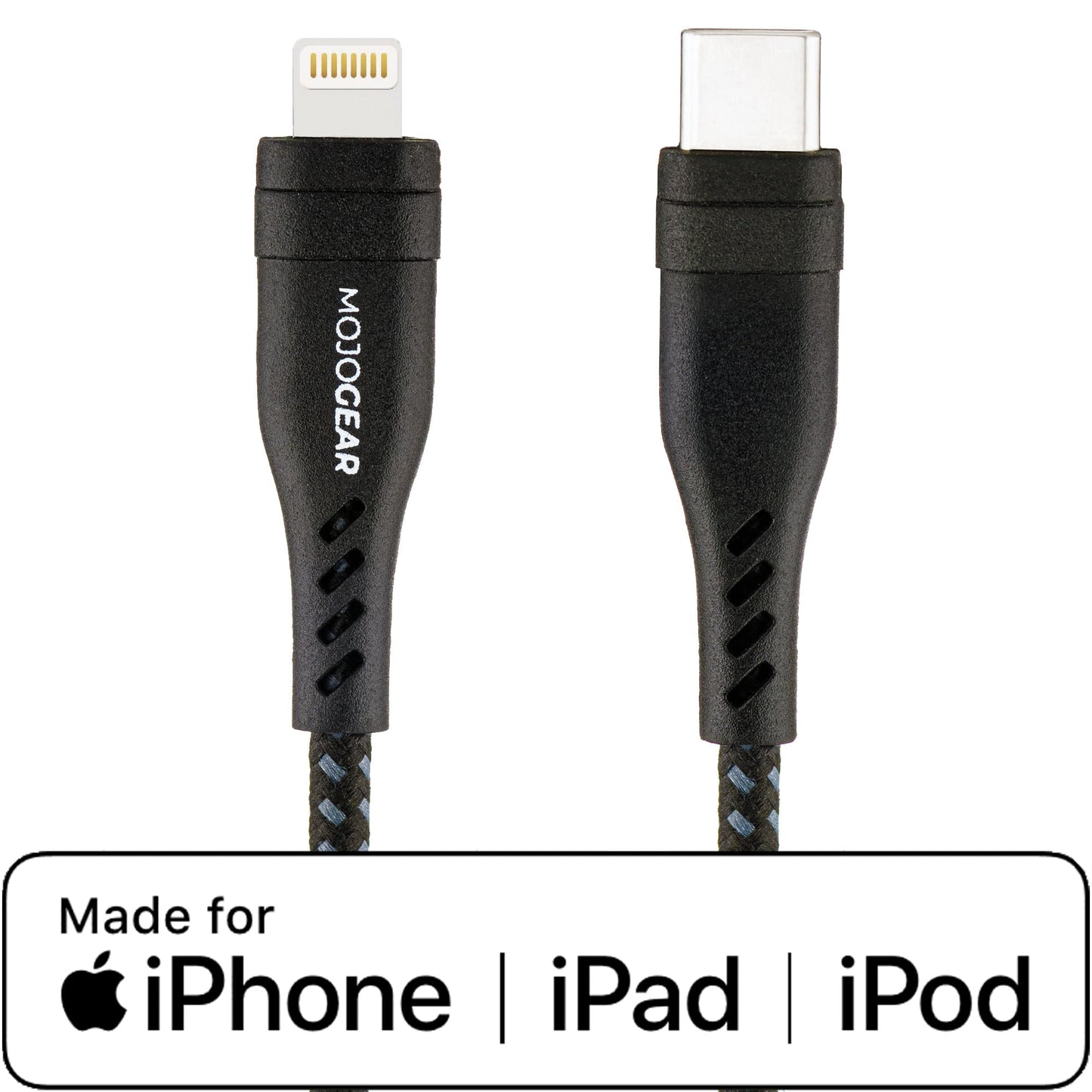 2x MOJOGEAR Apple Lightning to USB-C cable extra strong [DUO PACK]