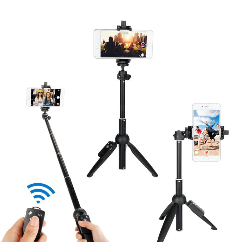 Yunteng Selfie Stick Vlog Tripod with Bluetooth remote control shutter YT-9928 for smartphone and camera
