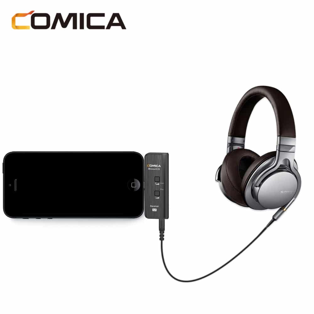 Comica BoomX-D MI1 wireless microphone set with 1 transmitter and Lightning receiver for iPhone