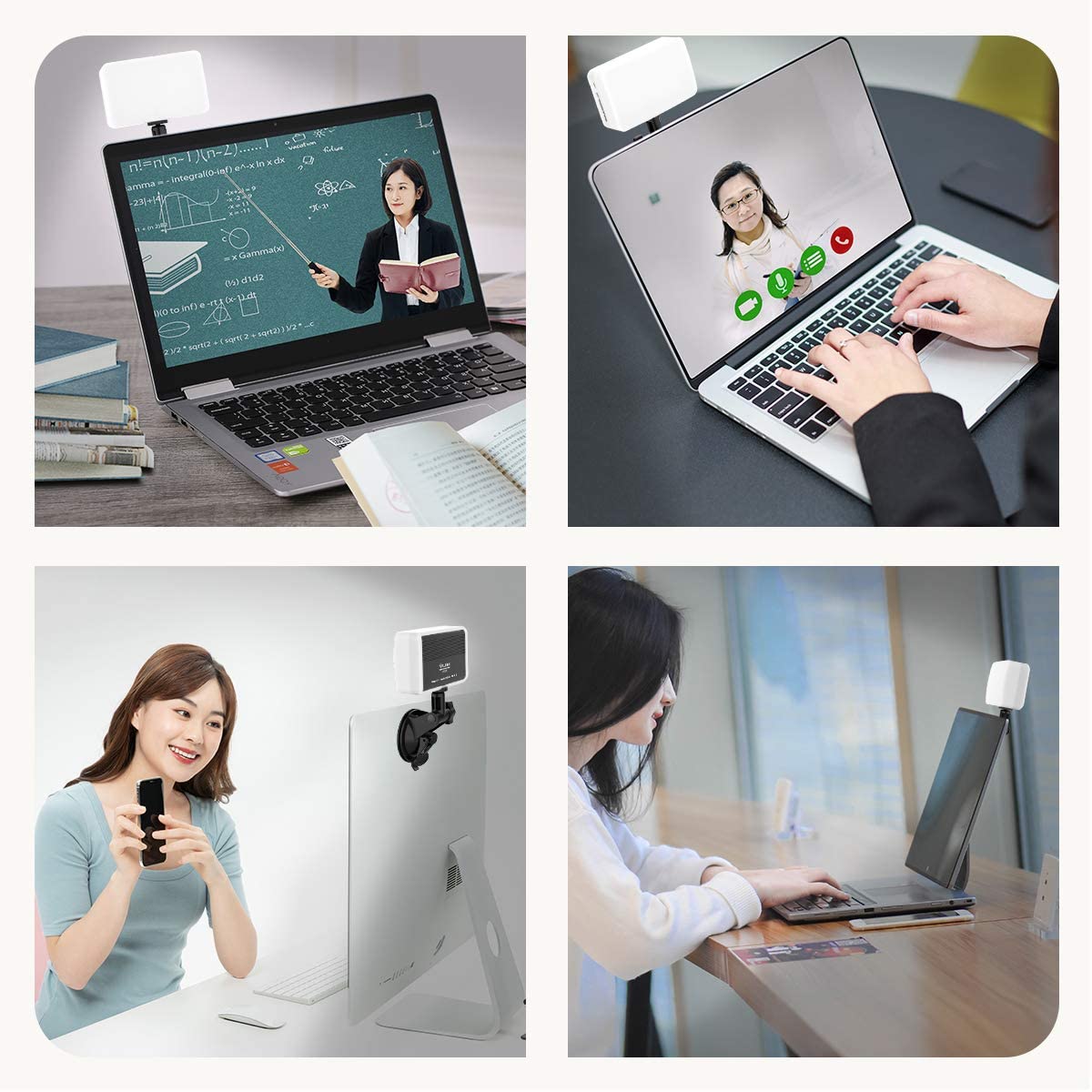 VIJIM VL120 powerful LED video calling lamp KIT - with suction cup for laptop / computer / monitor