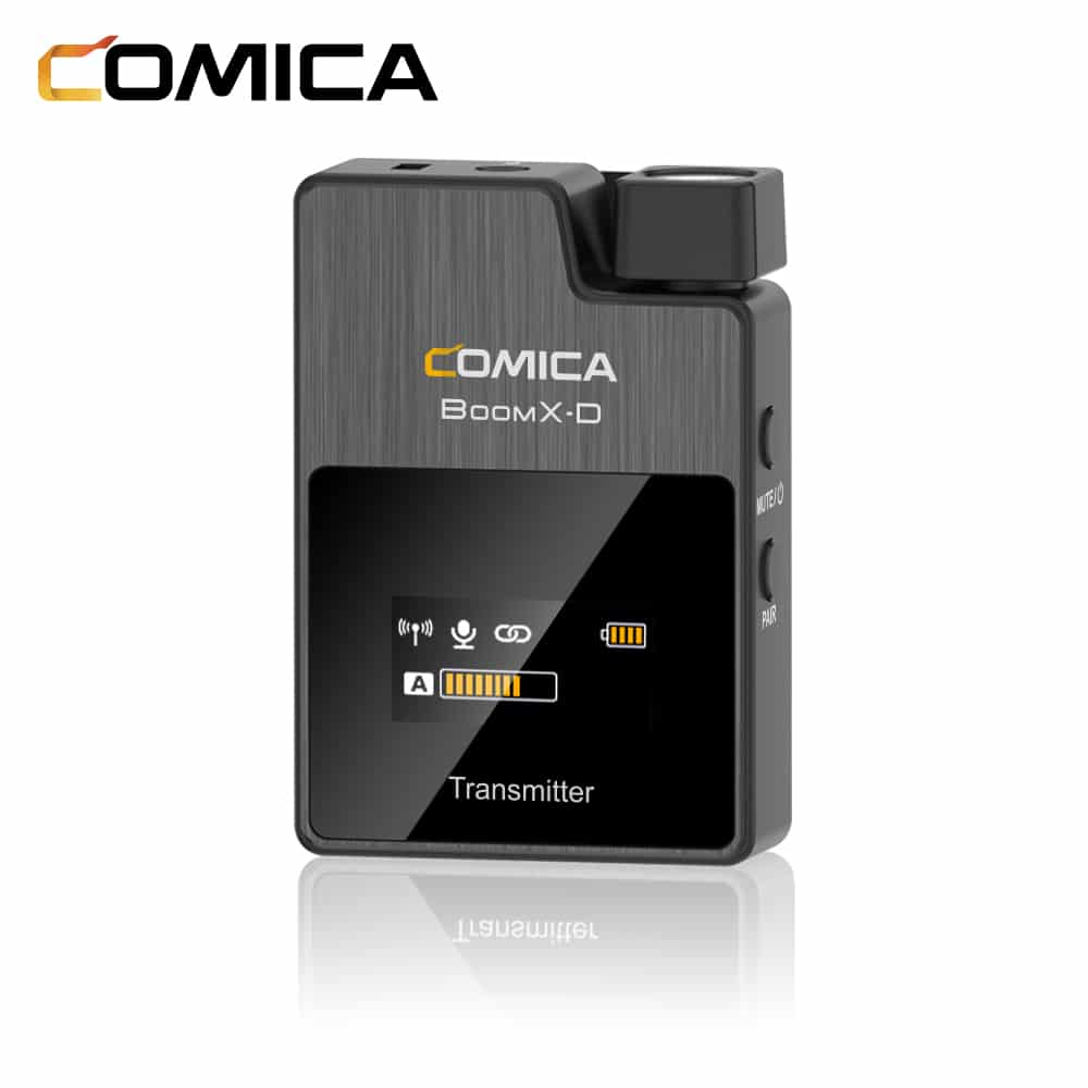 Comica BoomX-D D1 wireless microphone set with 1 transmitter and receiver for camera and smartphone