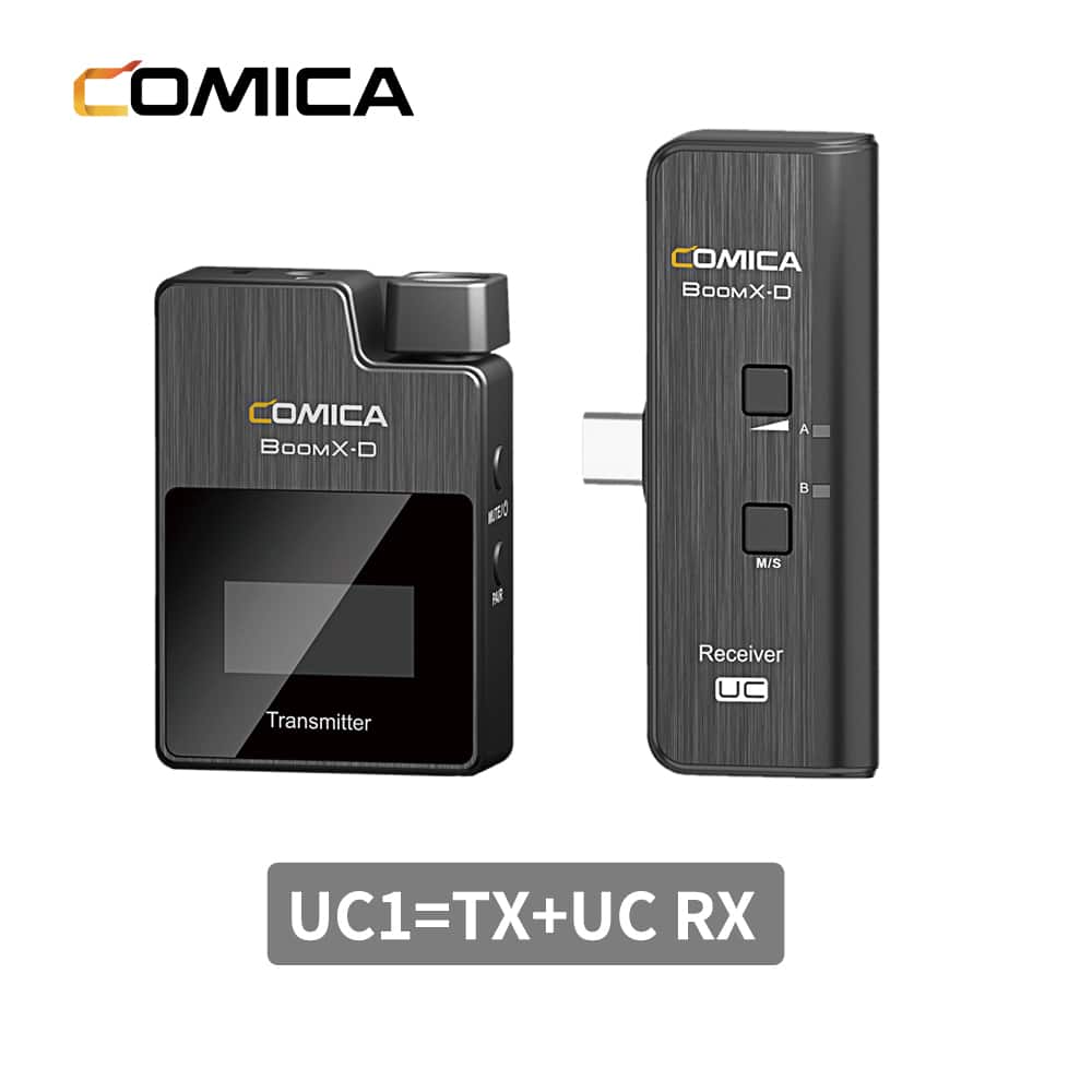 Comica BoomX-D UC1 draadloze microfoon-set met 1 zender en USB-C-ontvanger