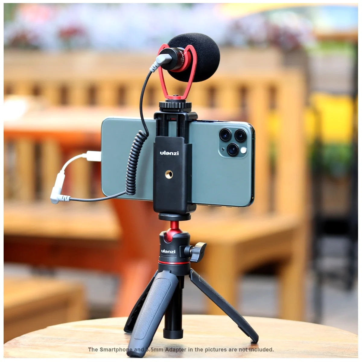 Ulanzi Smartphone vlog KIT 2: selfie stick/tripod, phone holder & microphone