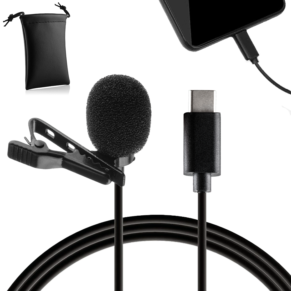 MOJOGEAR Speldmicrofoon USB-C voor smartphone en tablet - 1,5 meter