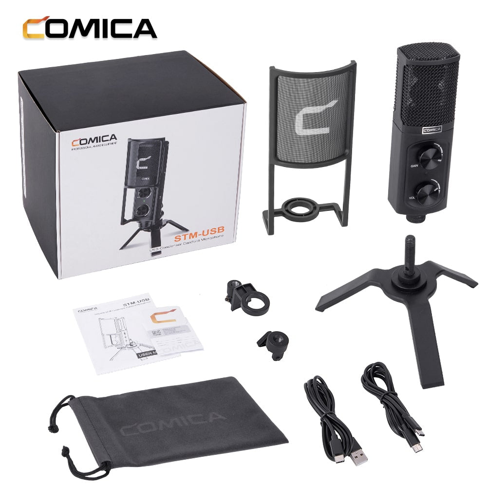Comica STM-USB microfoon voor streaming, studio en podcast