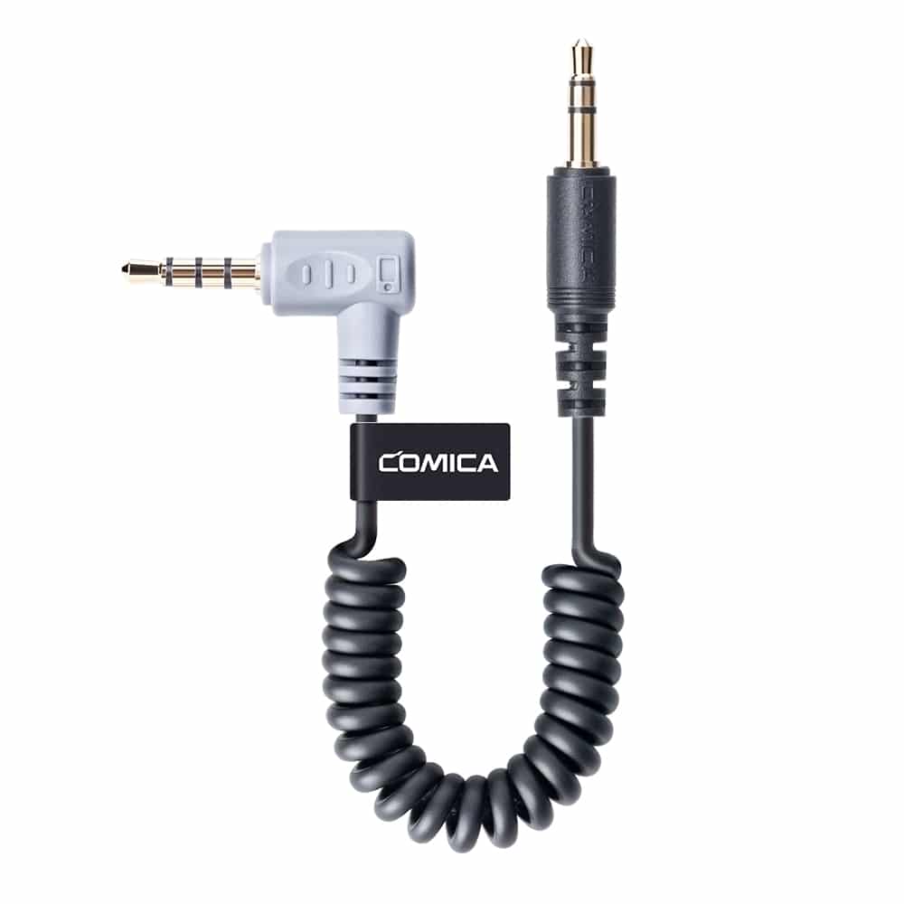 Comica 3.5mm jack TRRS-TRS adapter cable for microphones
