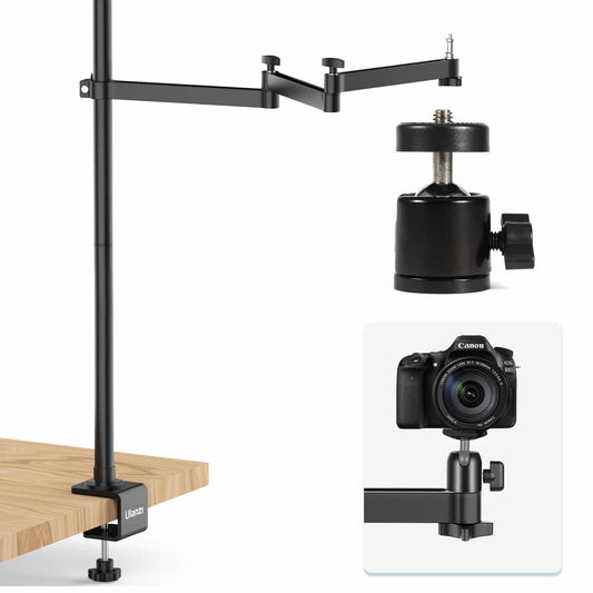 Ulanzi verstelbare bureaustandaard met tafelklem voor camera of lamp - 1 arm