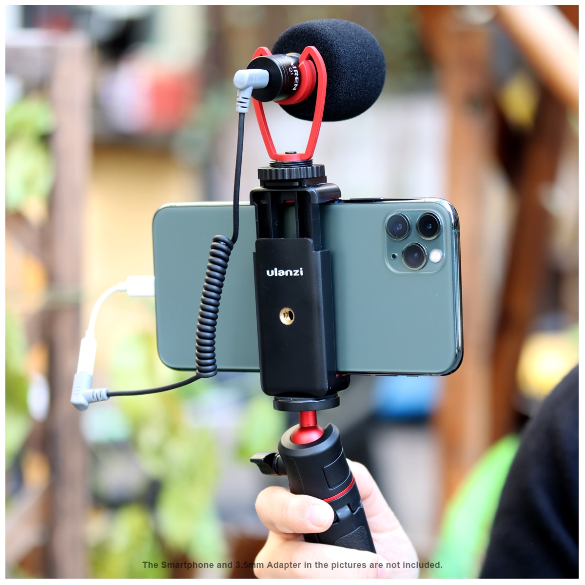 Ulanzi Smartphone vlog KIT 2: selfie stick/tripod, phone holder & microphone