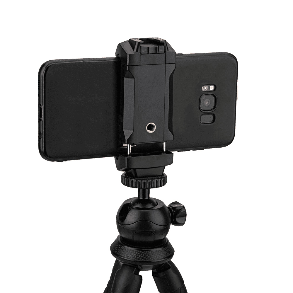MOJOGEAR Phone & Tablet Holder for Tripod - With Cold Shoe Mount