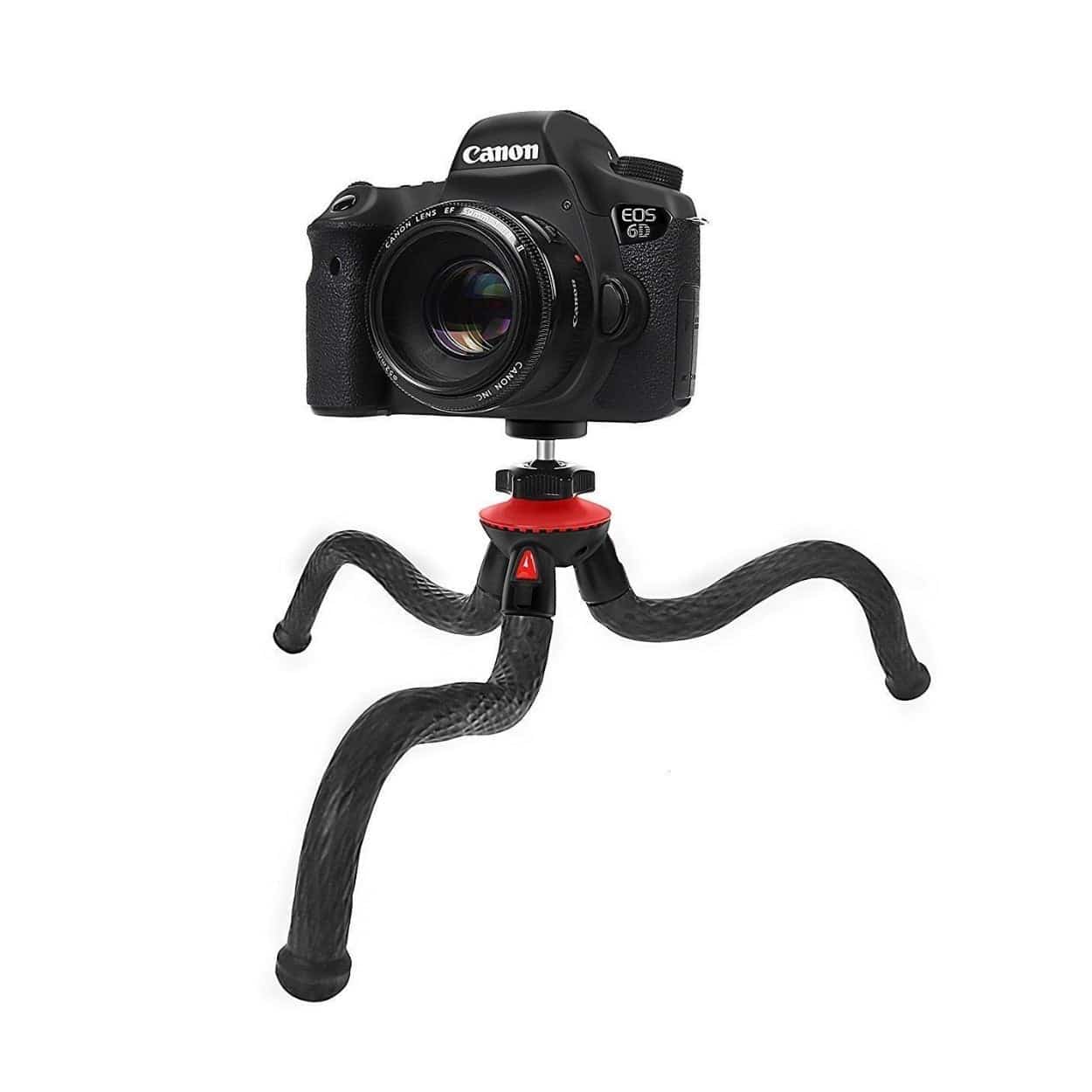 Fotopro Flexible Tripod XL with phone holder, GoPro mount adapter and bluetooth remote shutter UFO2