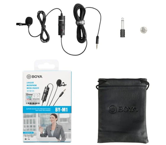BOYA BY-M1 tie clip microphone for smartphone and camera