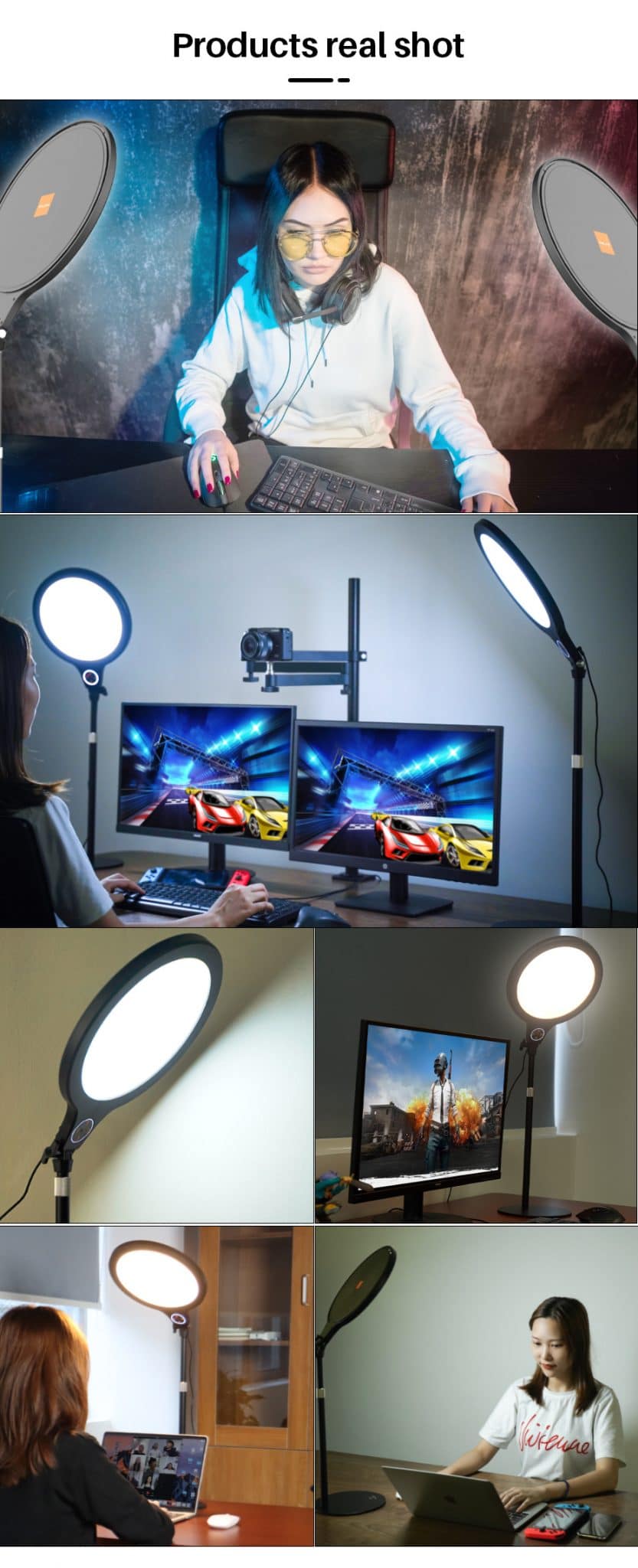 VIJIM K1 Desktop lamp with stand for streaming, YouTube and video calling