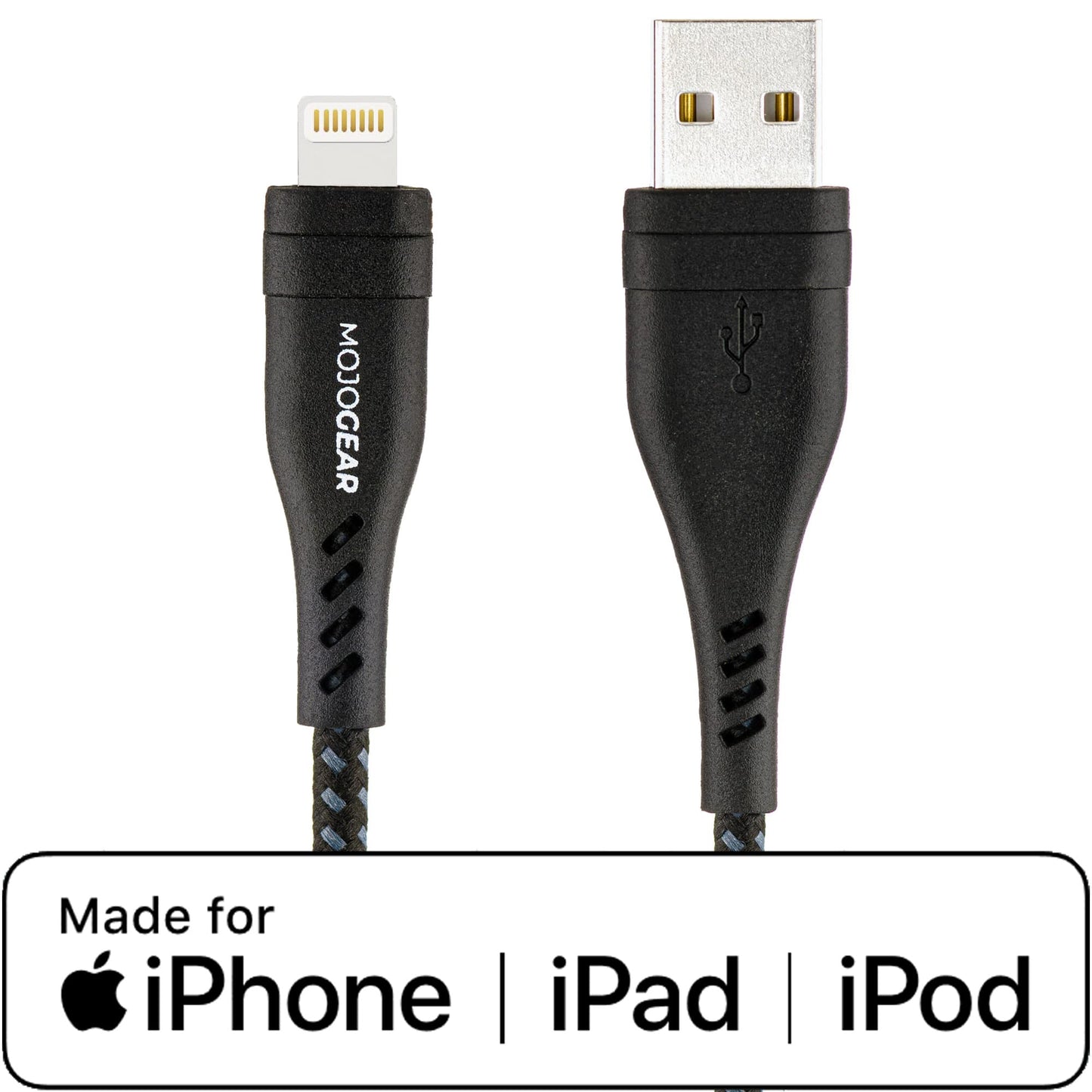 2x MOJOGEAR Apple Lightning to USB cable extra strong [DUO PACK]